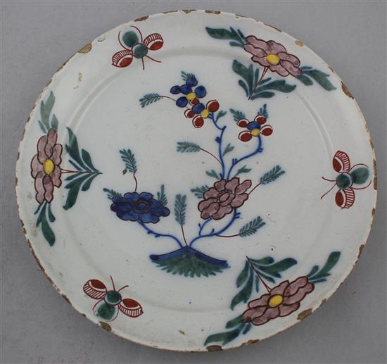 A Delft pottery dish, second quarter 18th century, 23cm.